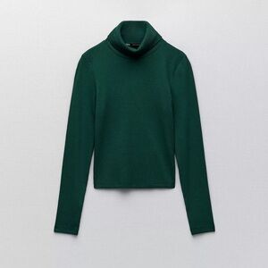 Zara Deep Green Turtleneck Sweater